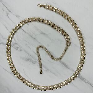 Gold Tone Curb Chain Link Belt Large/Extra Large (L/XL) Y2K Minimalist ✨